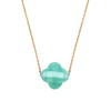 Collier, Amazonite, Or Jaune