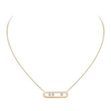  Move Classique Ciselé Yellow Gold Diamond Necklace