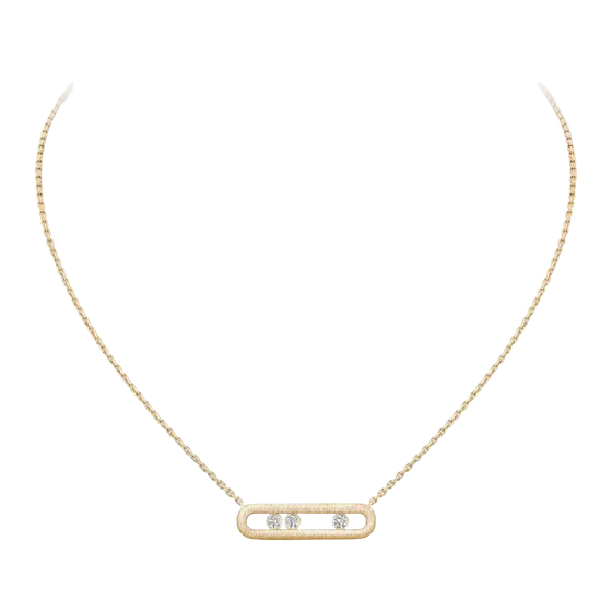 Collier Move Classique Ciselé Collier Diamant Or Jaune