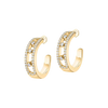 Move Pavé Hoop Yellow Gold Diamond Earrings