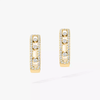 Move pavé hoop earrings Yellow Gold Diamond Earrings