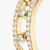 Move pavé hoop earrings Yellow Gold Diamond Earrings