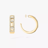 Move pavé hoop earrings Yellow Gold Diamond Earrings