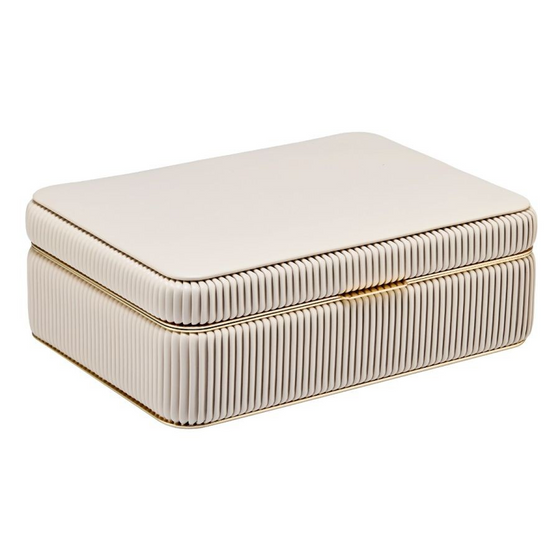 Bella Medium Jewellery Box - Bone