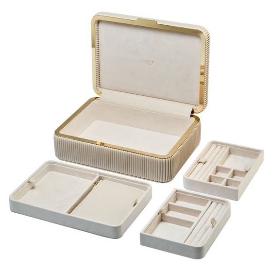 Bella Medium Jewellery Box - Bone