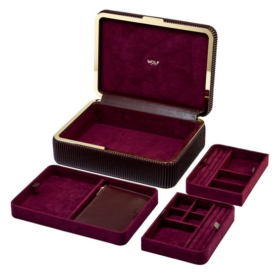 Bella Medium Jewellery Box - Bordeaux