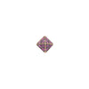Boucle d'oreille pour homme et femme en or rose et rhodolites. Boucle d'Oreille Friday Night Alessandra Dona ERR081
