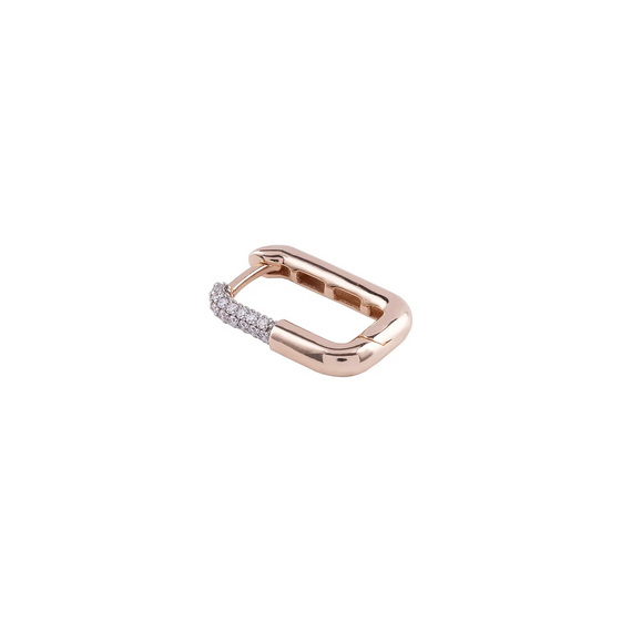Boucle d'Oreille pour femme en or rose et diamants. Boucle d'Oreille Passenger Kismet by Milka N0EA01810557Y00.001