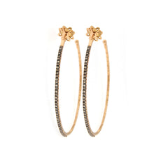  Boucles d'oreilles pour femme en or rose, diamants bruns. Boucles d'oreilles Fancy Dinos Karalis SK00074-026-01