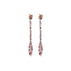 Boucles d'oreilles pour femme en or rose, diamants  blancs et spinelles de couleurs. Boucles d'oreilles Vivid Dinos Karalis SK00129-005-01