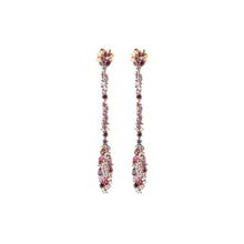  Boucles d'oreilles pour femme en or rose, diamants  blancs et spinelles de couleurs. Boucles d'oreilles Vivid Dinos Karalis SK00129-005-01