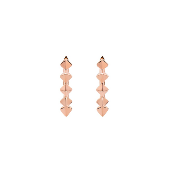 Boucles d'oreilles pour homme et femme en or rose motif à pointe. Boucles d'oreilles Friday Night Alessandra Dona ERP103