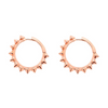Boucles d'oreilles pour homme et femme en or rose motif à pointe. Boucles d'oreilles Friday Night Alessandra Dona ERP104