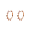 Boucles d'oreilles pour femme en or rose et saphirs roses motif à pointe. Boucles d'oreilles Friday Night Alessandra Dona ERS103