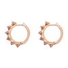 Boucles d'oreilles pour femme en or rose et saphirs roses motif à pointe. Boucles d'oreilles Friday Night Alessandra Dona ERS103