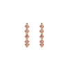 Boucles d'oreilles pour femme en or rose et saphirs roses motif à pointe. Boucles d'oreilles Friday Night Alessandra Dona ERS103
