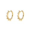 Boucles d'oreilles créoles pour homme et femme en or jaune motif à pointe. Boucles d'oreilles Friday Night Alessandra Dona EYP103