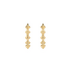 Boucles d'oreilles créoles pour homme et femme en or jaune motif à pointe. Boucles d'oreilles Friday Night Alessandra Dona EYP103