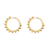 Boucles d'oreilles pour homme et femme en or jaune motif à pointe. Boucles d'oreilles Friday Night Alessandra Dona EYP104