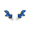 Boucles d'oreilles pour femme en or jaune 18 carats et saphirs bleus. Boucles d'oreilles Le Carre GB133ZA.00