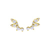 Boucles d'oreilles pour femme en or jaune 18 carats et diamants blancs. Boucles d'oreilles Le Carre GB234OA.00