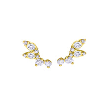  Boucles d'oreilles pour femme en or jaune 18 carats et diamants blancs. Boucles d'oreilles Le Carre GB234OA.00