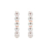 Boucles d'oreilles créoles pour femme en or rose et perles blanches. Boucles d'oreilles Love Affair Alessandra Dona ERP100AW030