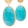 Boucles d'oreilles pour femme en or jaune 18 carats et amazonites. Boucles d'oreilles Lunaria Marco Bicego OB1404-AM01-Y-02