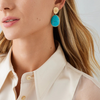 Boucles d'oreilles pour femme en or jaune 18 carats et amazonites. Boucles d'oreilles Lunaria Marco Bicego OB1404-AM01-Y-02