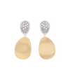 Boucles d'oreilles pour femme en or jaune 18 carats et diamants blancs. Boucles d'oreilles Lunaria Marco Bicego OB1432_B_YW_Q6
