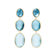  Boucles d'oreilles pour femme en or jaune 18 carats et topazes. Boucles d'oreilles Lunaria Marco Bicego OB1869_TP01