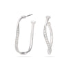 Boucles d'oreilles créoles en or blanc 18 carats et diamants. Boucles d'Oreilles Marrakech Marco Bicego OG406-B