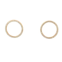  Boucles d'oreilles pour femme en or jaune pavées de diamants blancs. Boucles d'Oreilles Michaud 146439