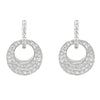 Boucles d'oreilles pendantes pour femme en or blanc pavées de diamants blancs. Boucles d'Oreilles Michaud 148305