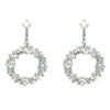 Boucles d'oreilles pendantes pour femme en or blanc et diamants blancs. Boucles d'Oreilles Michaud 150182