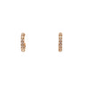Boucles d'oreilles créoles pour femme en or rose et diamants blancs. Boucles d'Oreilles Michaud 154057