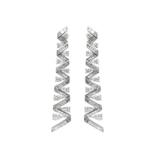  Boucles d'oreilles pendantes pour femme en or blanc pavées de diamants blancs. Boucles d'Oreilles Michaud 155805
