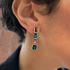 Boucles d'oreilles pendantes pour femme en or rose et tourmalines multicolores. Création unique. Boucles d'oreilles Michaud 157968