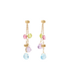 Boucles d'oreilles pour femme en or jaune 18 carats et pierres fines de couleurs. Boucles d'Oreilles Paradise Marco Bicego OB914_MIX01_Y_02