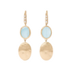 Boucles d'oreilles pour femme en or jaune 18 carats, diamants blancs et aigue-marines bleues. Boucles d'Oreilles Silviglia Marco Bicego OB1289-AB_AQ01