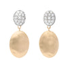 Boucles d'oreilles pour femme en or jaune 18 carats et diamants blancs. Boucles d'Oreilles Silviglia Marco Bicego OB1289-B