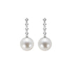 Boucles d'oreilles pour femme en or blanc avec des perles blanches et des diamants blancs. Boucles d'Oreilles Timeless Alessandra Dona EWD015SW100