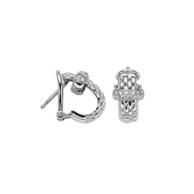  Boucles d'oreilles pour femme en or blanc et diamants. Boucles d'oreilles Vendome Flex'it Fope 560PAVE