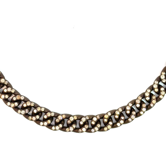 Bracelet pour homme et femme en titane couleur café et diamants bruns. Bracelet Audace Anteo GRPP02BWTPRE