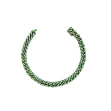  Bracelet pour homme et femme en titane vert et diamants verts. Bracelet Audace Anteo GRPP02VDTPRE