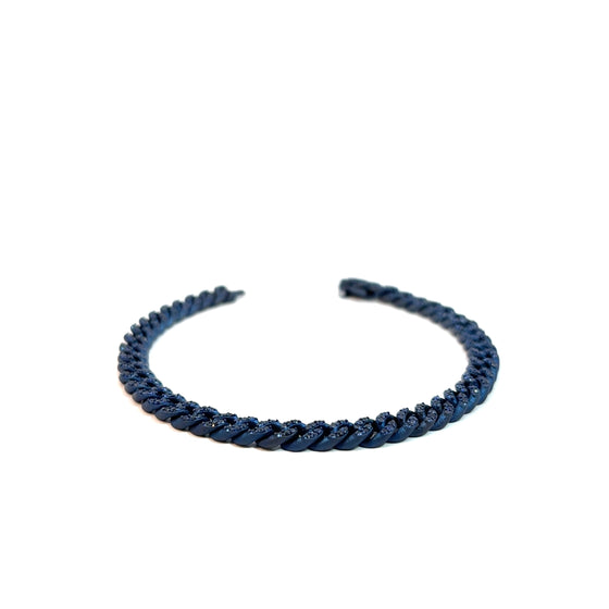 Bracelet pour homme et femme en titane bleu et saphirs bleus. Bracelet Audace Anteo GRPP02ZFTPRE
