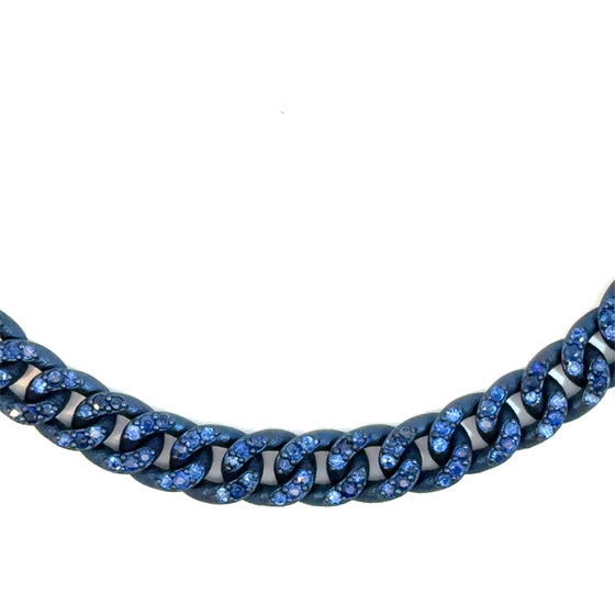 Bracelet pour homme et femme en titane bleu et saphirs bleus. Bracelet Audace Anteo GRPP02ZFTPRE