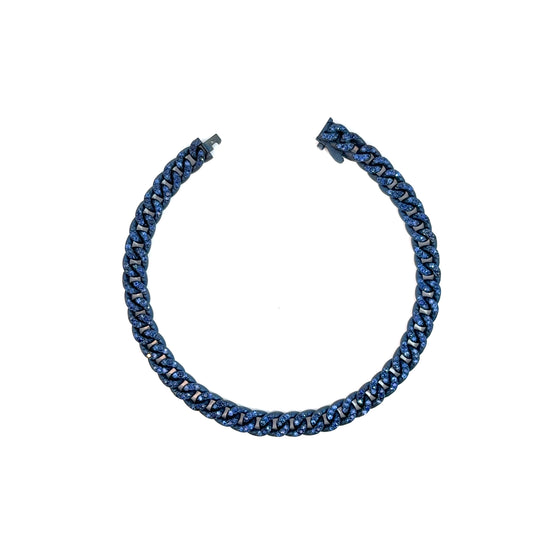Bracelet pour homme et femme en titane bleu et saphirs bleus. Bracelet Audace Anteo GRPP02ZFTPRE