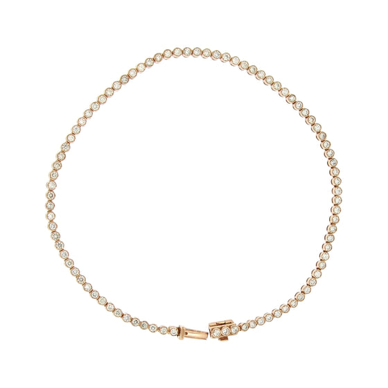 Bracelet tennis pour femme en or jaune et diamants blancs. Bracelet Diamants Dinos Karalis BR00028-003-01