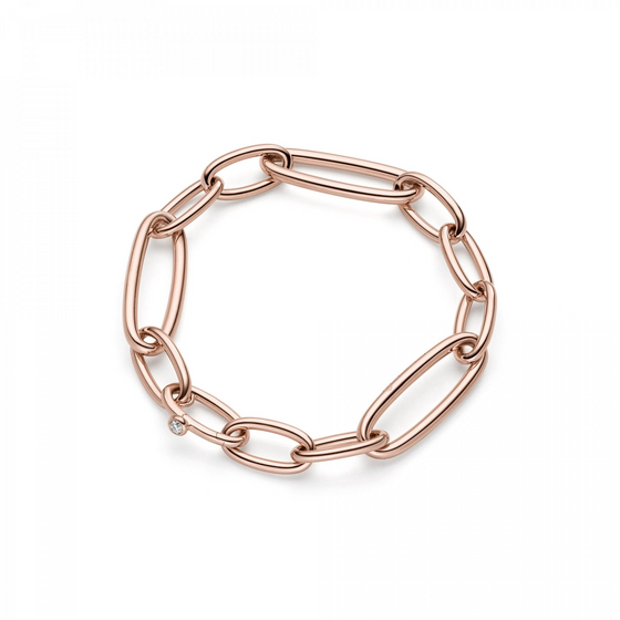 Bracelet chaine pour femme en or rouge. Bracelet Dorique 11 Isabelle Fa 13713/21BKL